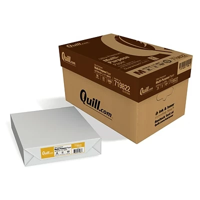Best deal 🧨 Quill Brand® Ultra Multipurpose Paper Quill Brand® 8.5" X 11" Multipurpose Paper, 22 Lbs., 98 Brightness, 500 Sheets/Ream, 10 Reams/Carton (719822CT) ⌛