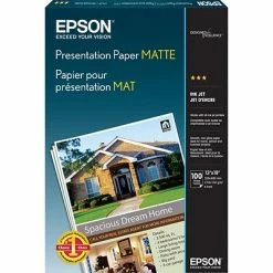 Outlet 😀 Epson® Premium Photo Paper Epson® Photo-Quality Matte Inkjet Paper, 14.9 Mil, 13" X 19", 100 Sheets/Pk (S041069) 🎁