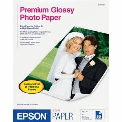 Deals 😉 Presentation & Photo Paper Epson Photo-Quality Inkjet Paper, Premium, Glossy, 68 Lbs., 8" X 10", 20 Sheets/Pk 😀