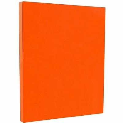 Hot Sale 😍 JAM Paper® Smooth Colored Paper, 24 Lbs., 8.5" X 11", Orange Recycled, 100 Sheets/Pack (103655) 🤩 - Image 2