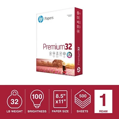 Wholesale 🤩 Copy & Printer Paper HP Premium32 8.5" X 11" Multipurpose Paper, 32 Lbs., 100 Brightness, 500/Ream (113100) 🔔 - Image 2