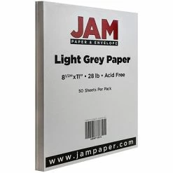 Best reviews of 🥰 JAM Paper Matte Colored Paper, 28 Lbs., 8.5" X 11", Light Gray, 50 Sheets/Pack (64432380) ⌛